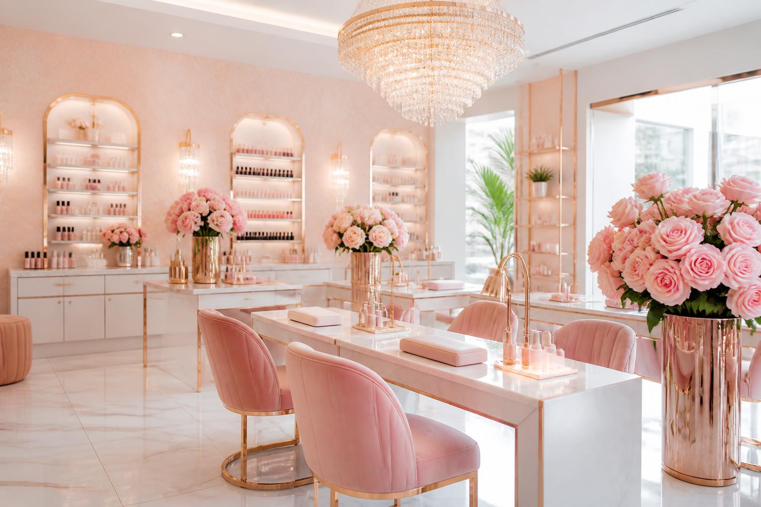 Luxury nail salon interior